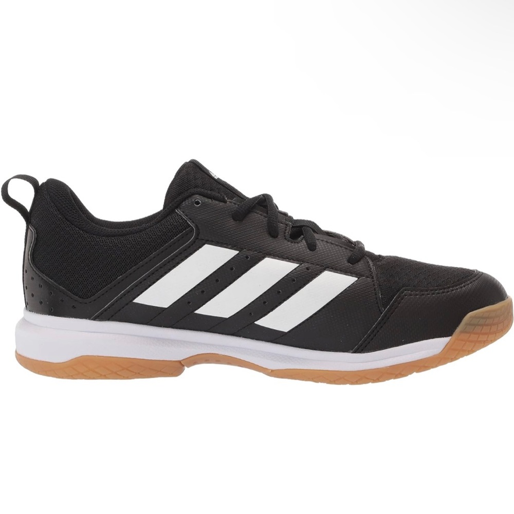 black and white adidas court shoes
